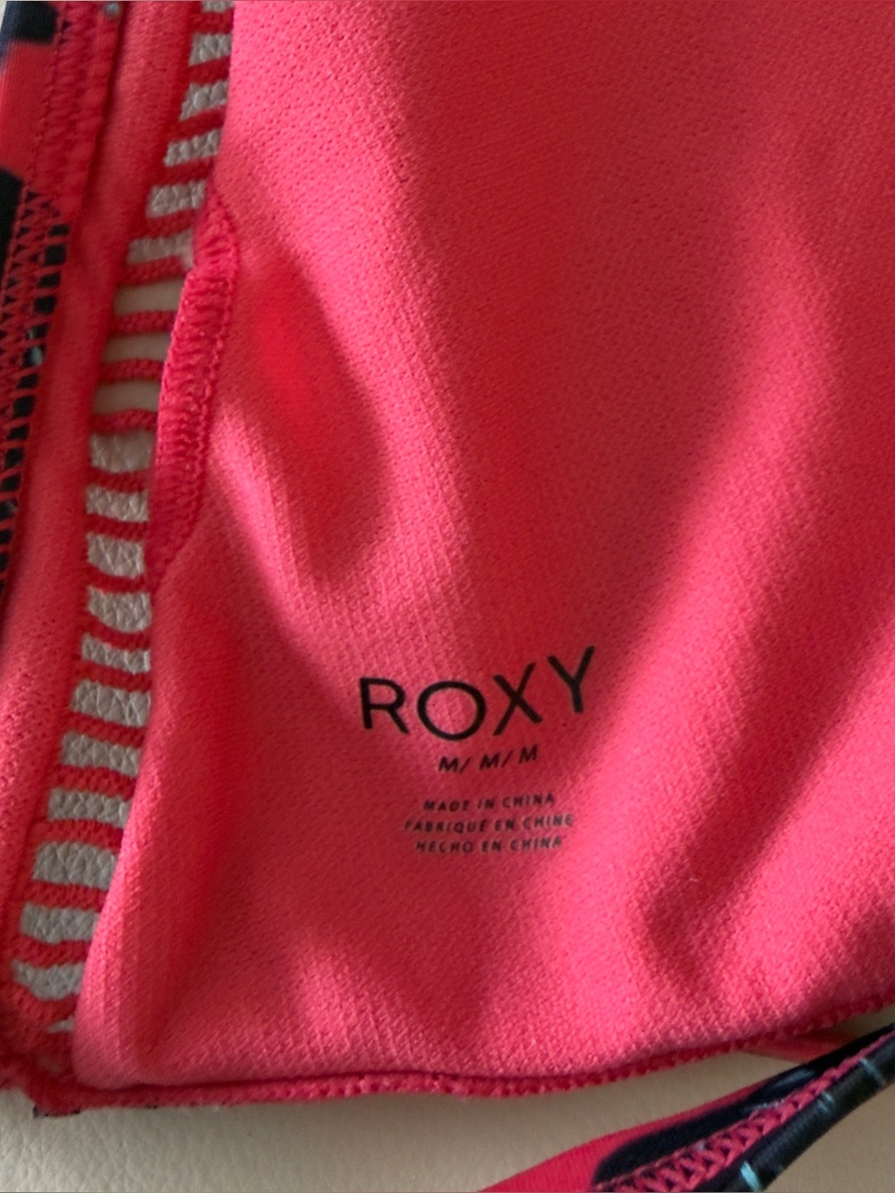 Roxy Pink & Navy Floral Halter Bikini short Set - Picture 3 of 8